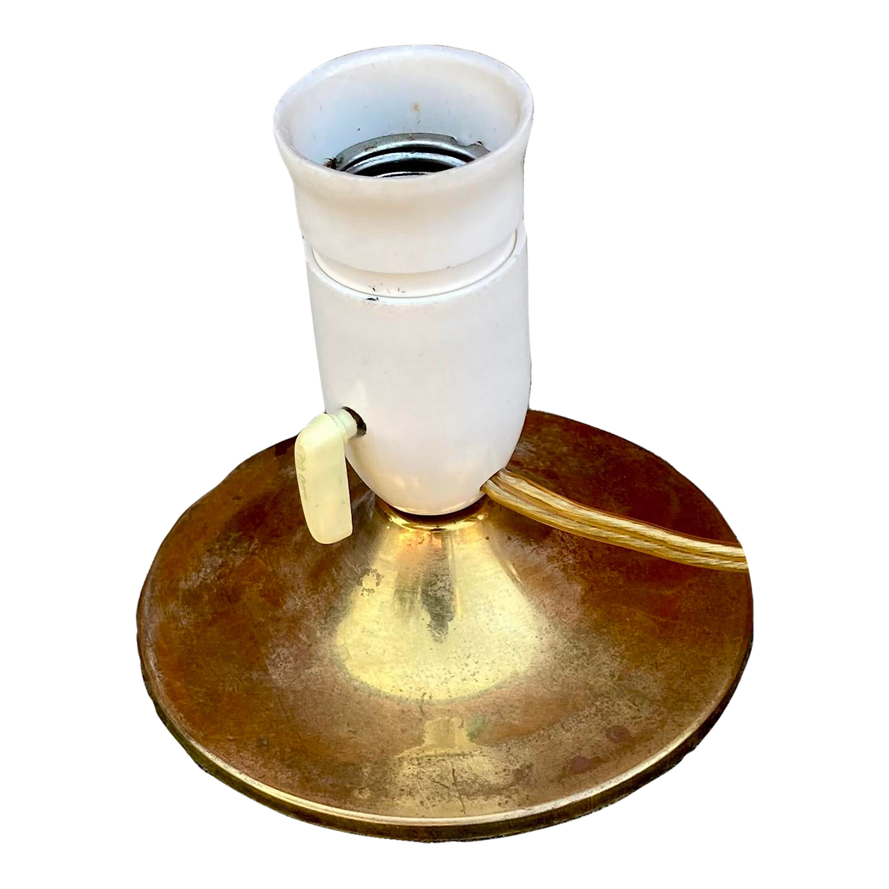 1960s Danish Petite Brass Table Lamp