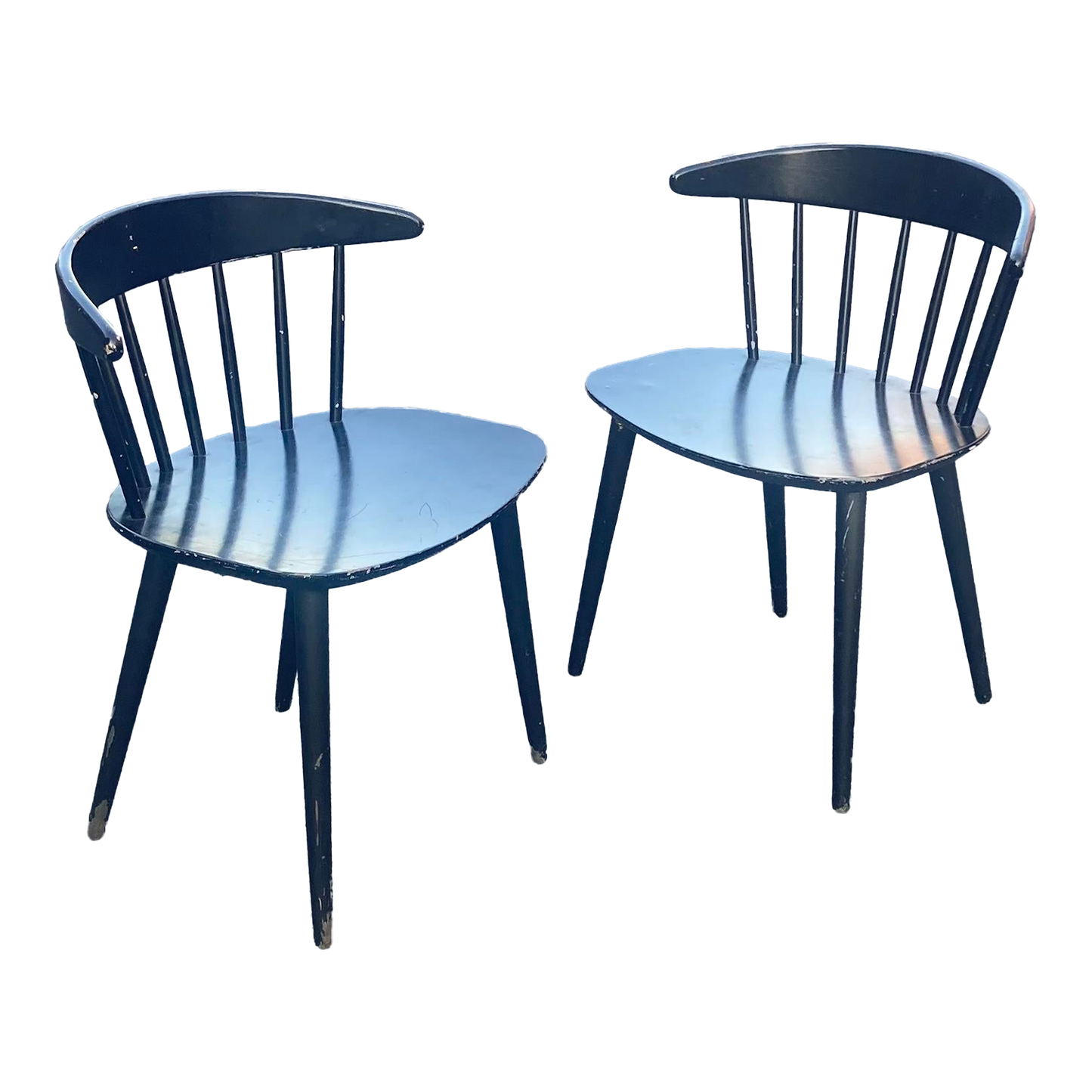 1960s J104 Black Chairs Designed by Jørgen Bækmark- a Pair