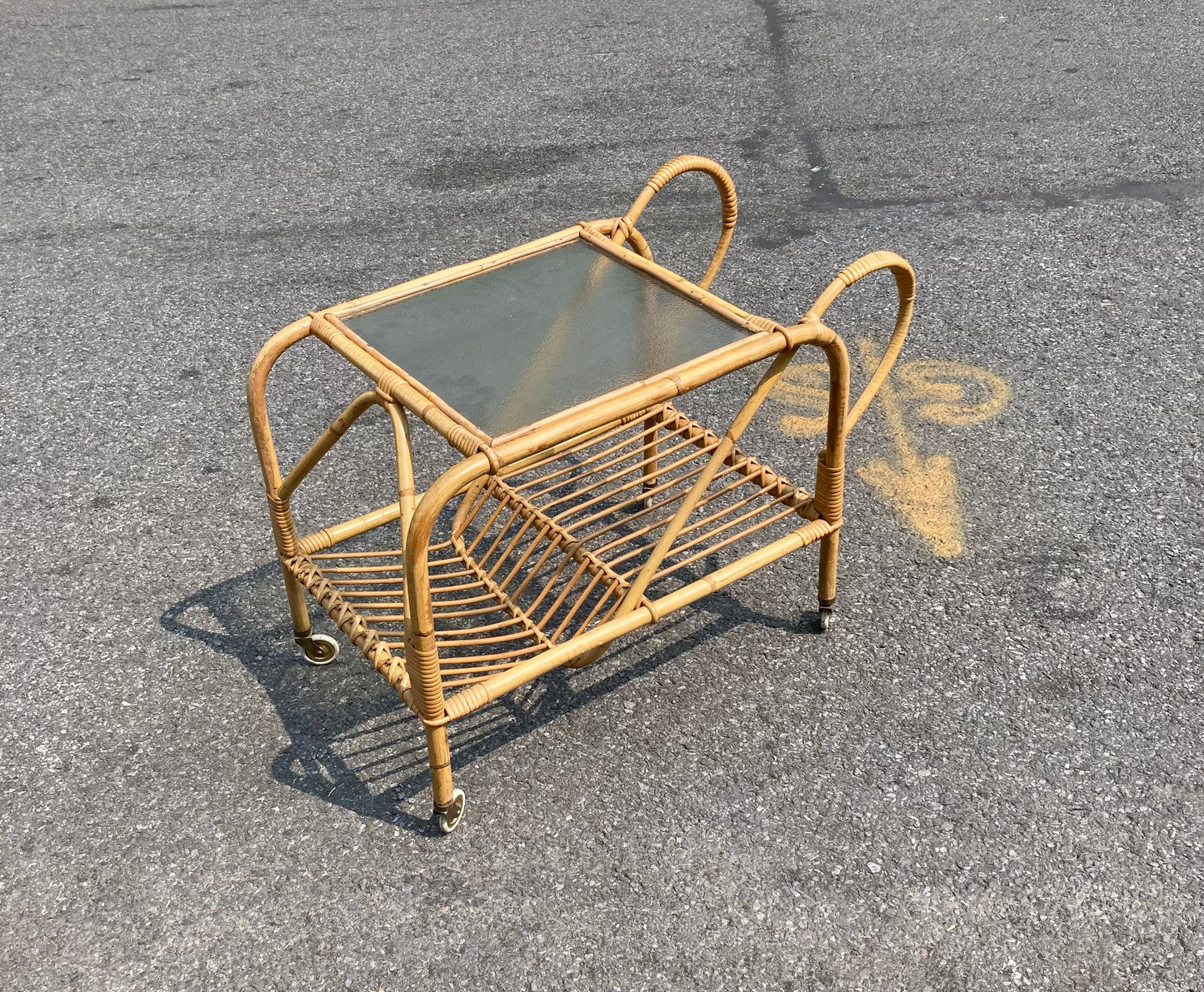 Danish Bamboo Drinks Trolley