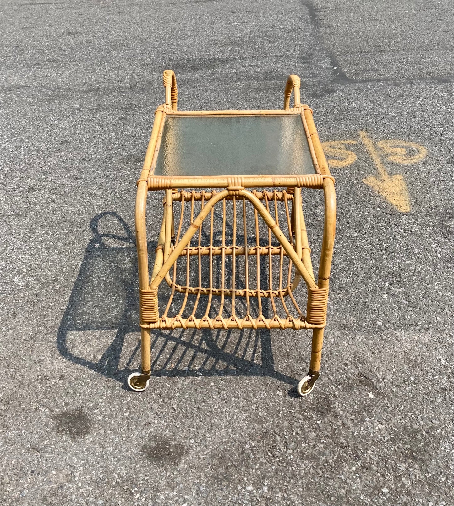 Danish Bamboo Drinks Trolley