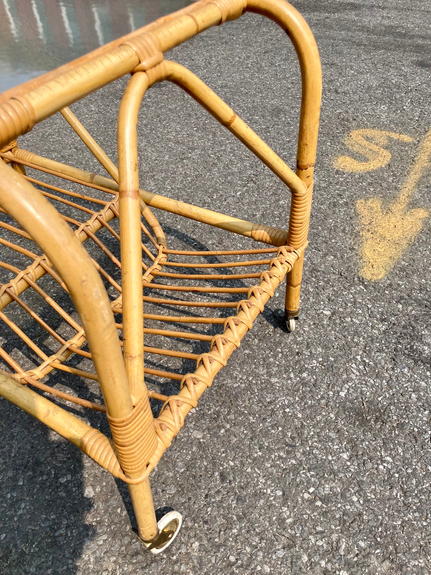 Danish Bamboo Drinks Trolley