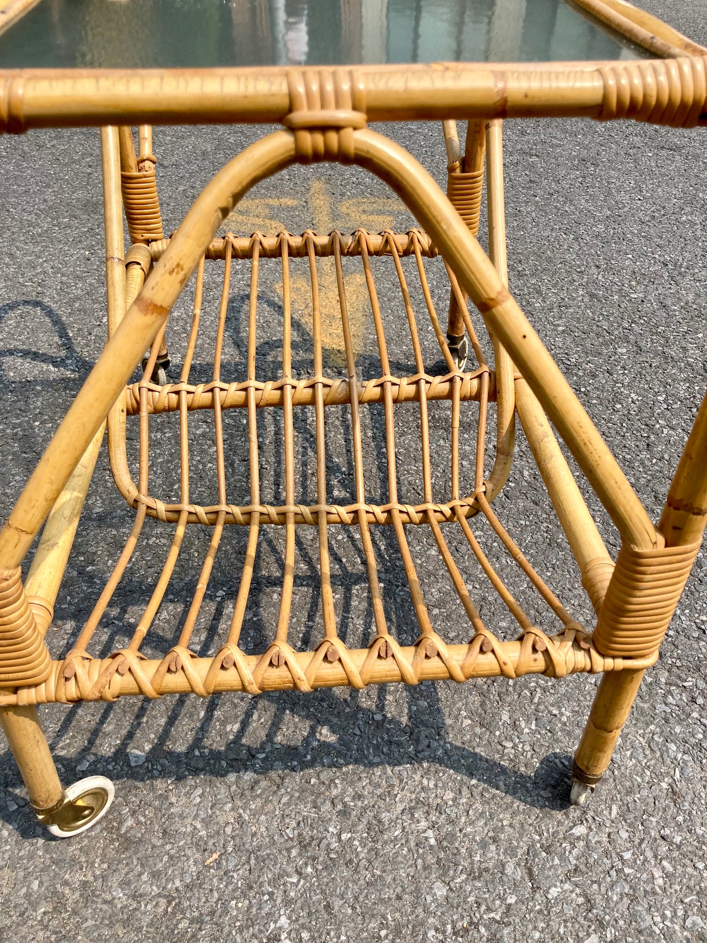 Danish Bamboo Drinks Trolley