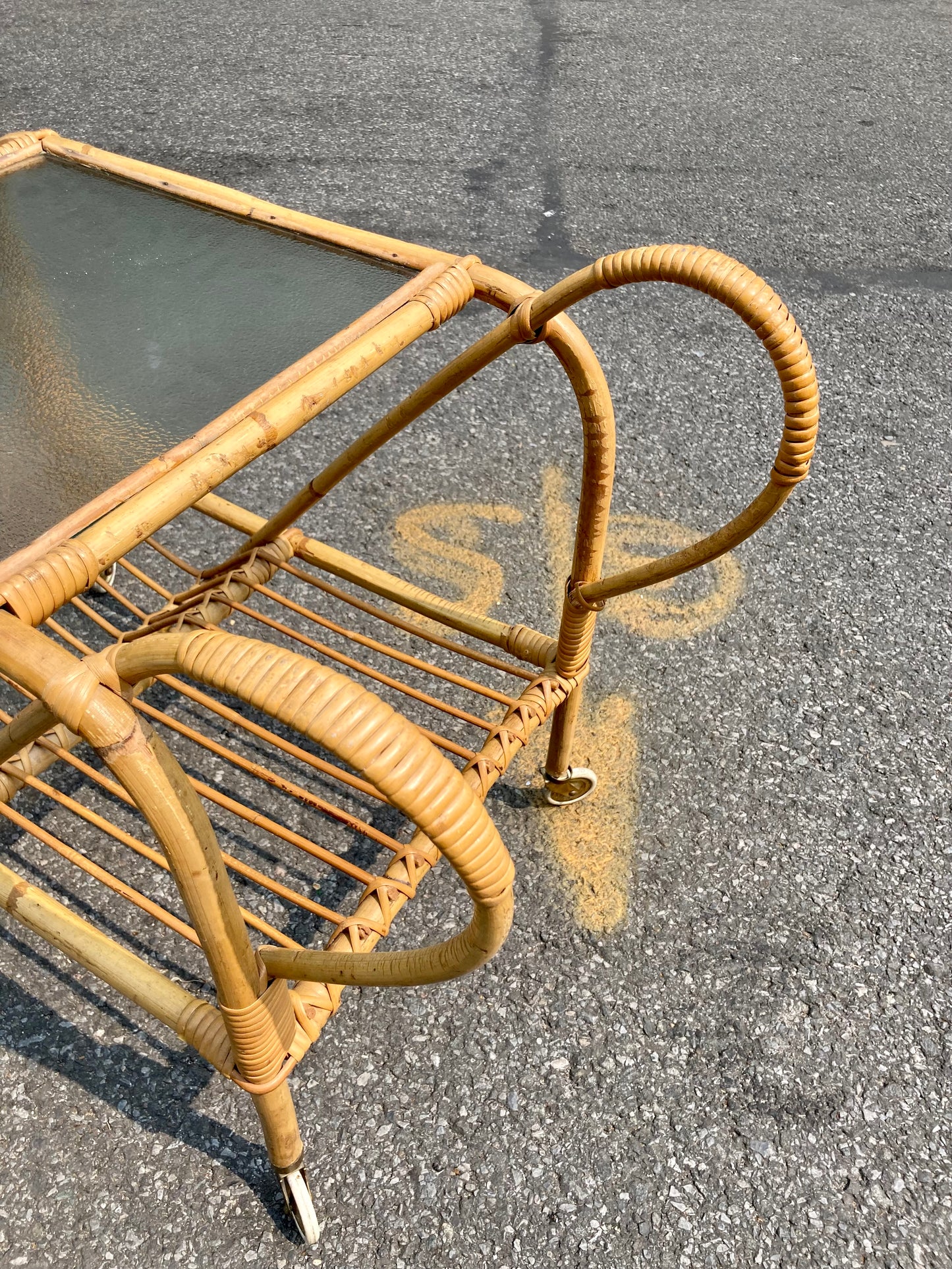 Danish Bamboo Drinks Trolley