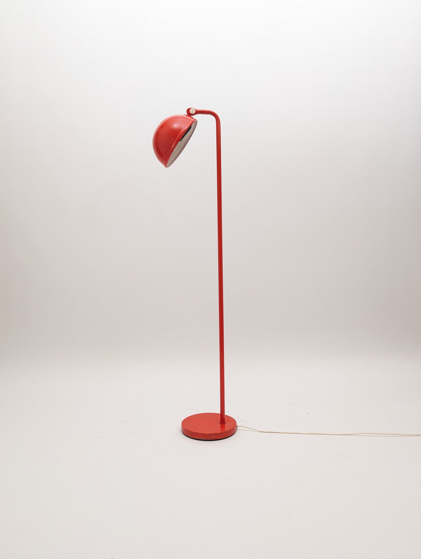 Vintage 1970s Danish Design Floor Lamp in Red