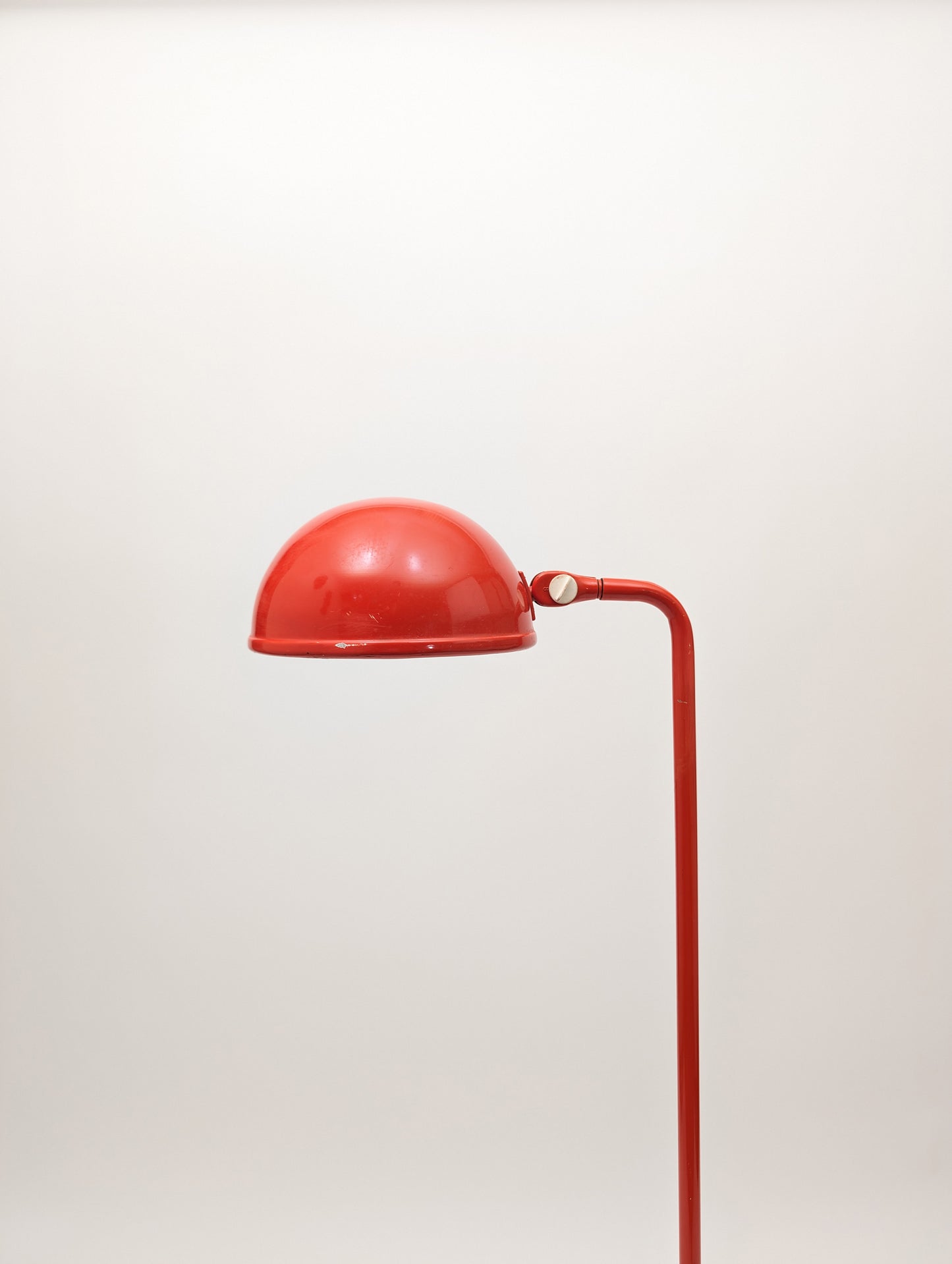 Vintage 1970s Danish Design Floor Lamp in Red