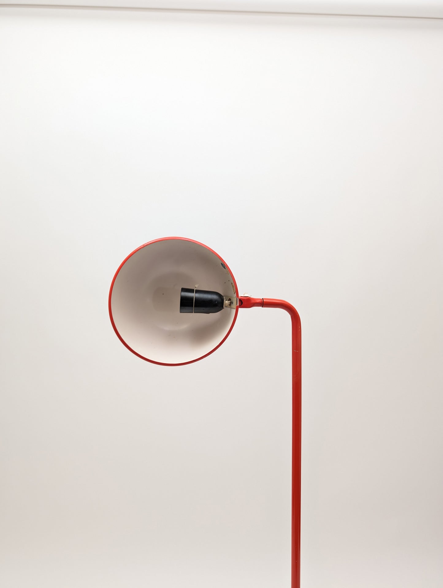 Vintage 1970s Danish Design Floor Lamp in Red