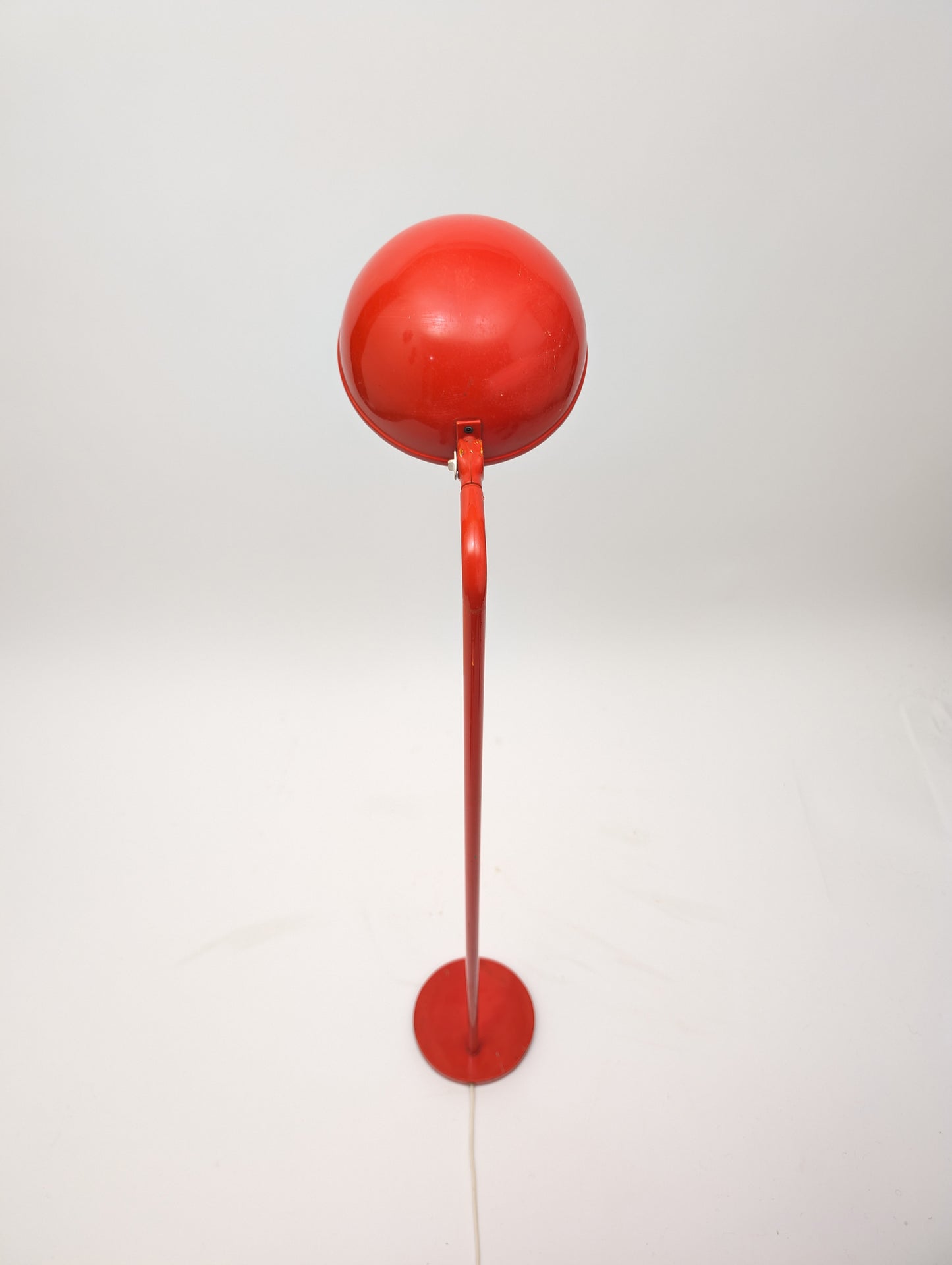 Vintage 1970s Danish Design Floor Lamp in Red