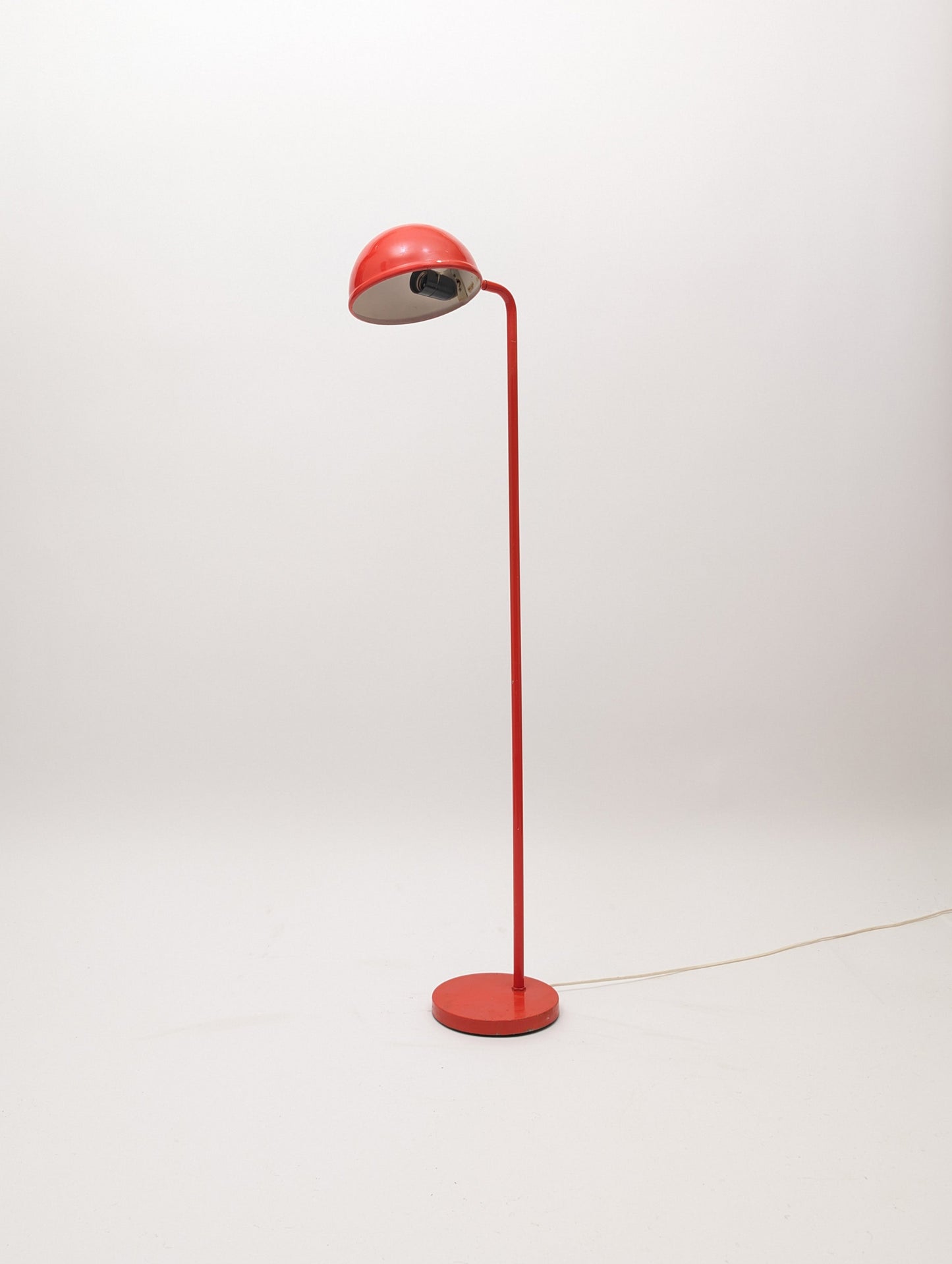 Vintage 1970s Danish Design Floor Lamp in Red