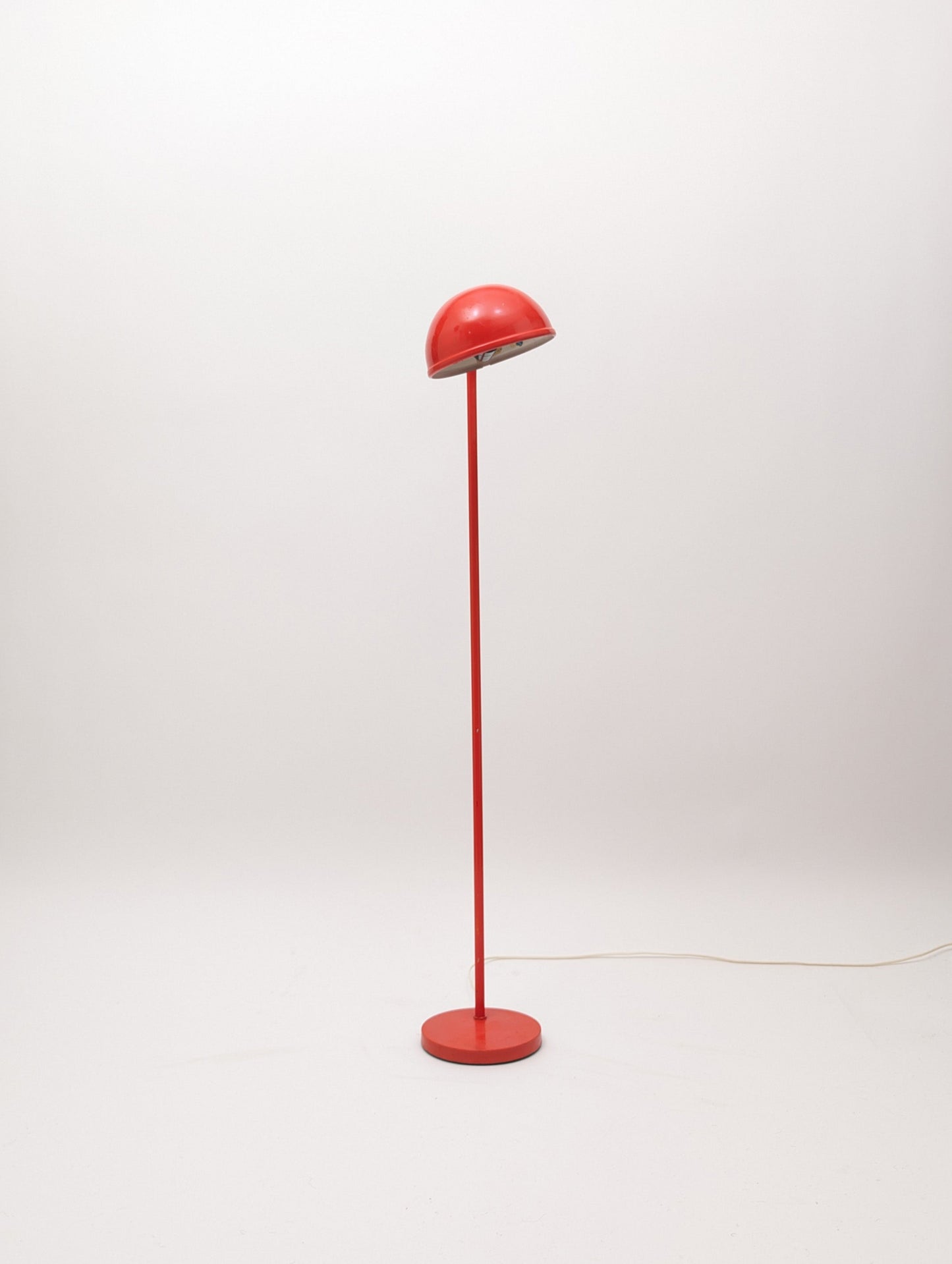 Vintage 1970s Danish Design Floor Lamp in Red