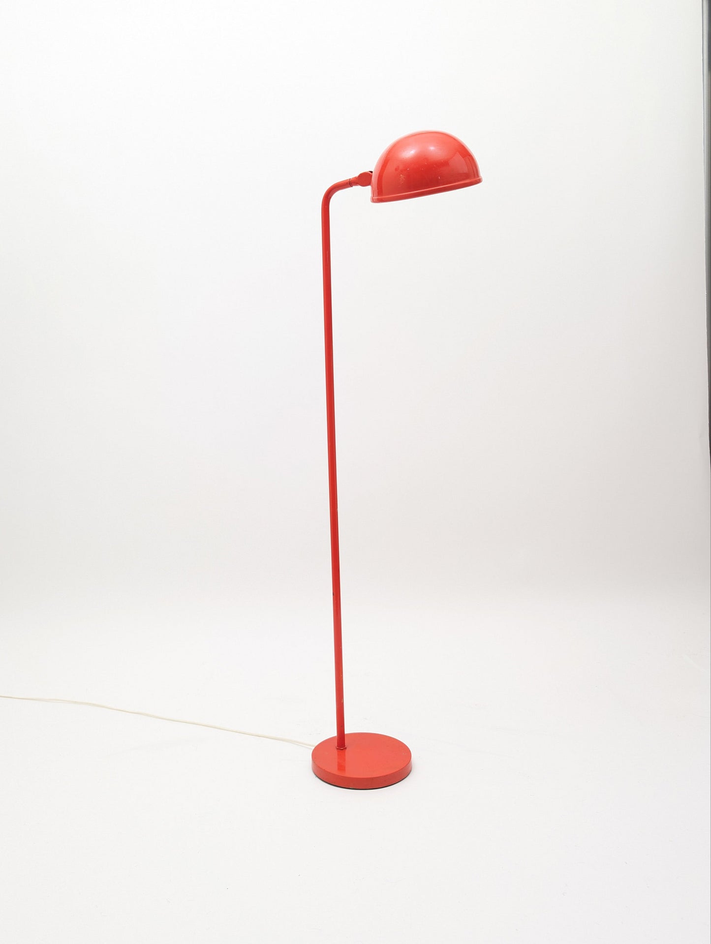 Vintage 1970s Danish Design Floor Lamp in Red