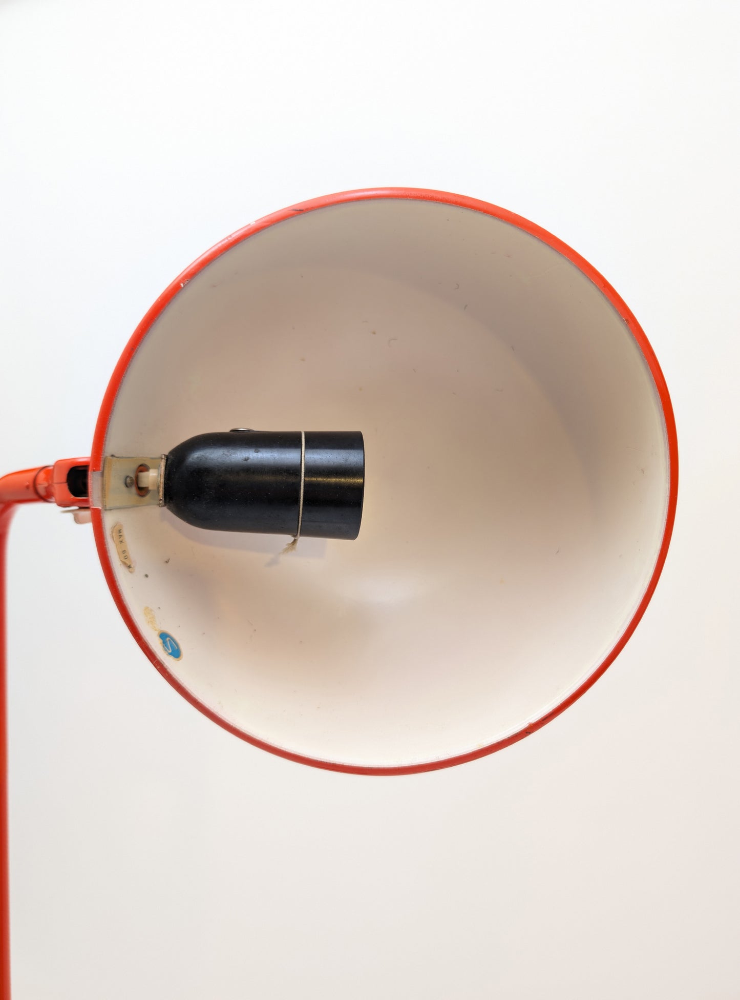 Vintage 1970s Danish Design Floor Lamp in Red
