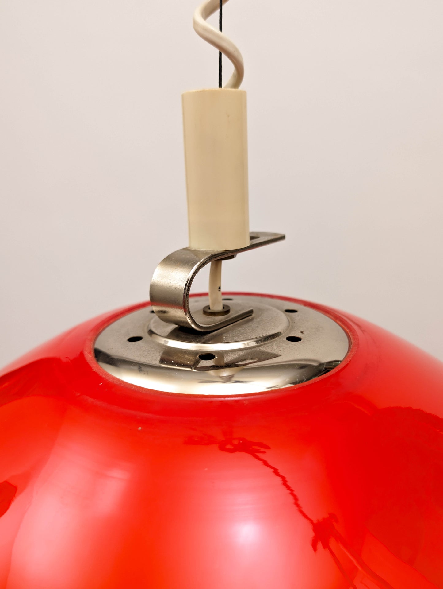Mid-Century Saucer Rise and Fall Suspension Pendant Lamp