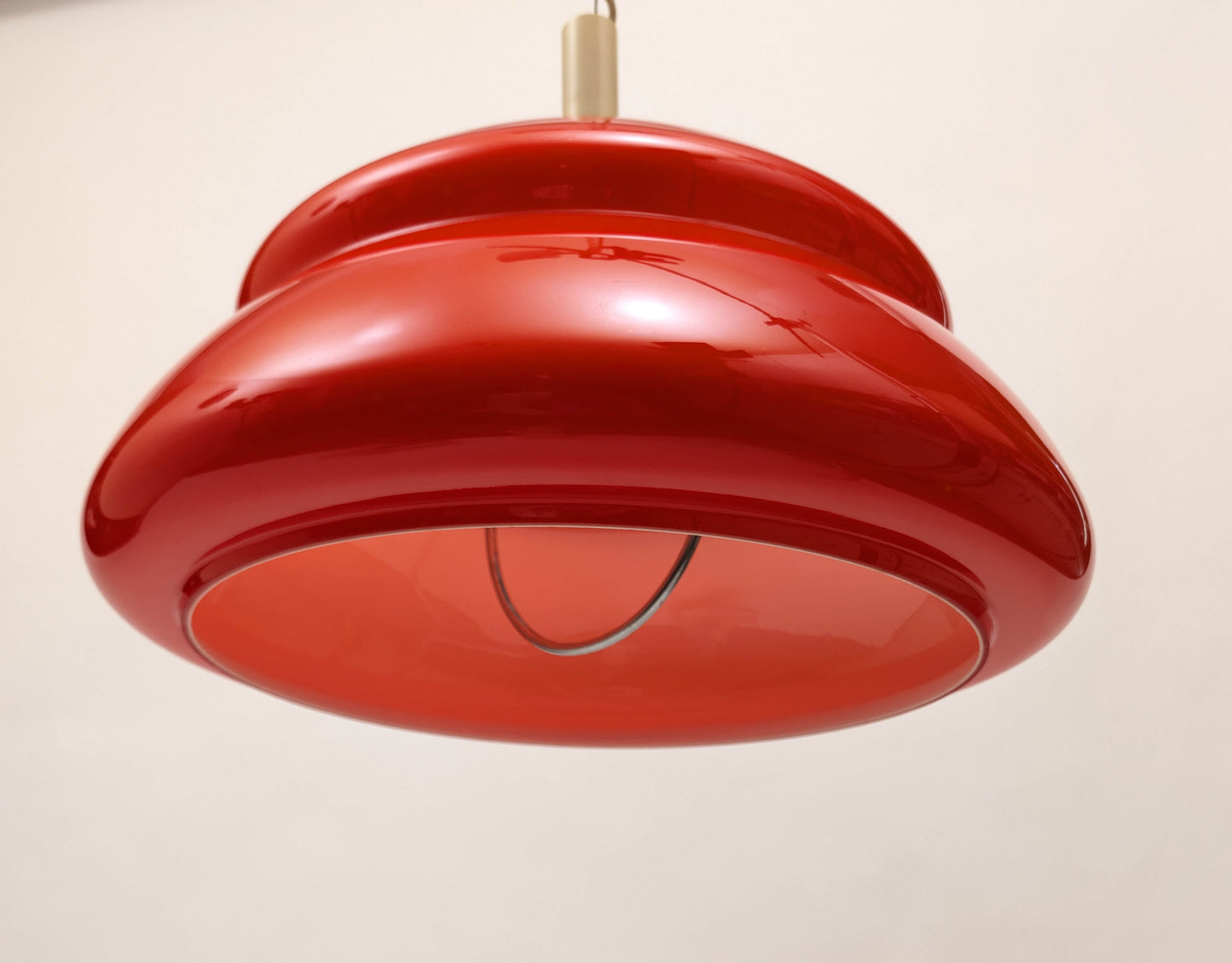 Mid-Century Saucer Rise and Fall Suspension Pendant Lamp