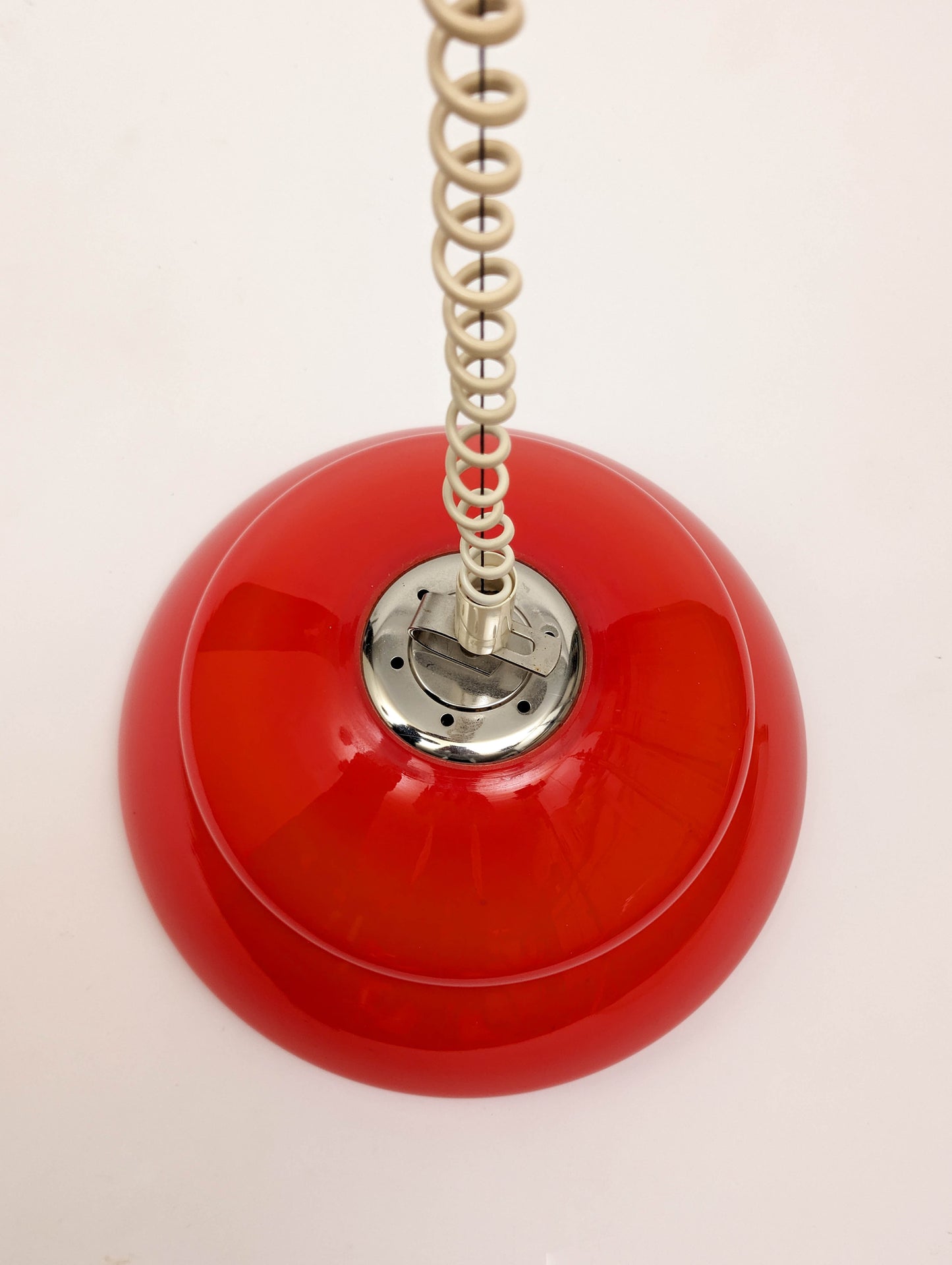 Mid-Century Saucer Rise and Fall Suspension Pendant Lamp