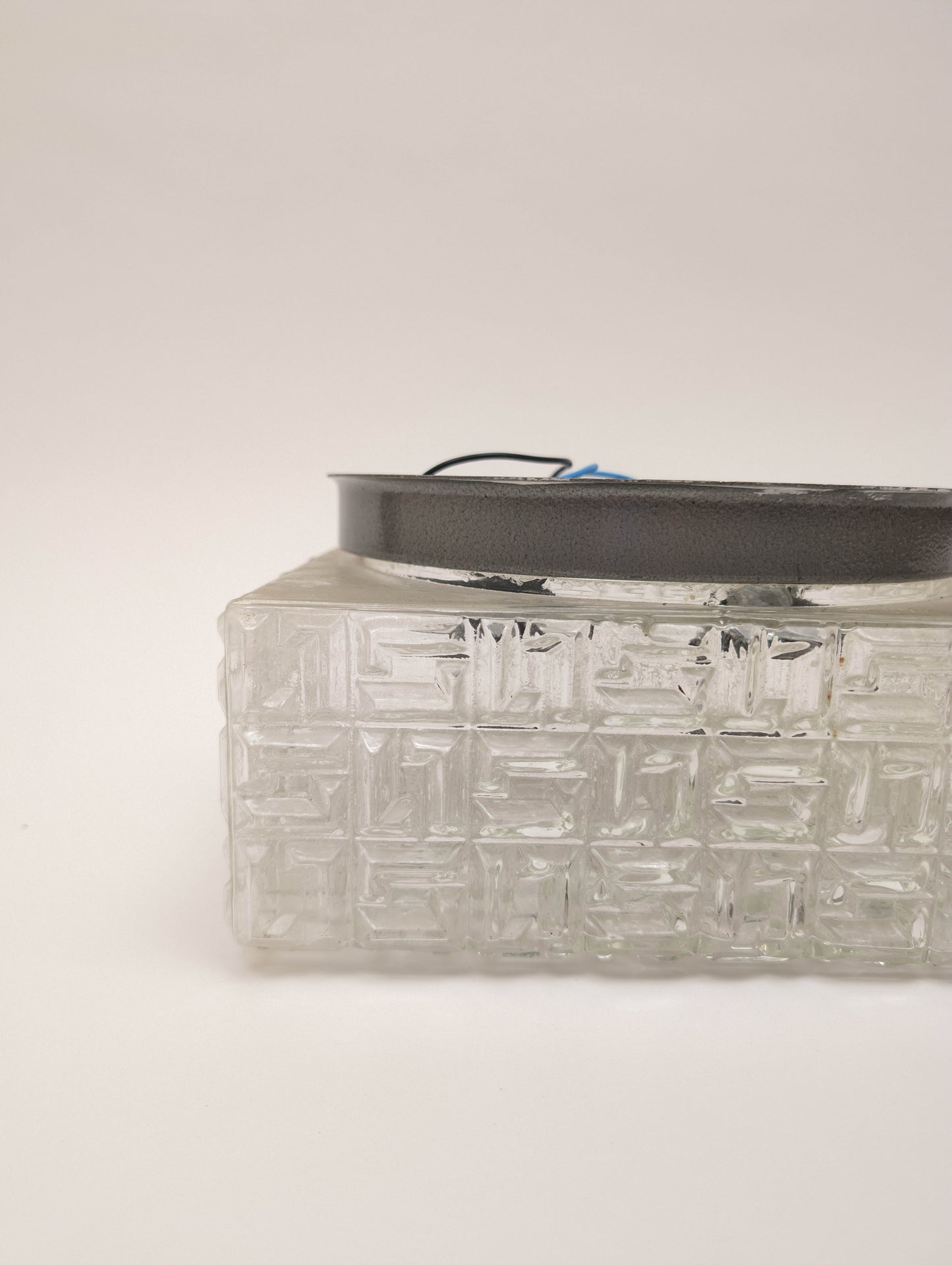 Square Flush Mount by Osvetlovaci Sklo Valaske Mezrici, 1960s
