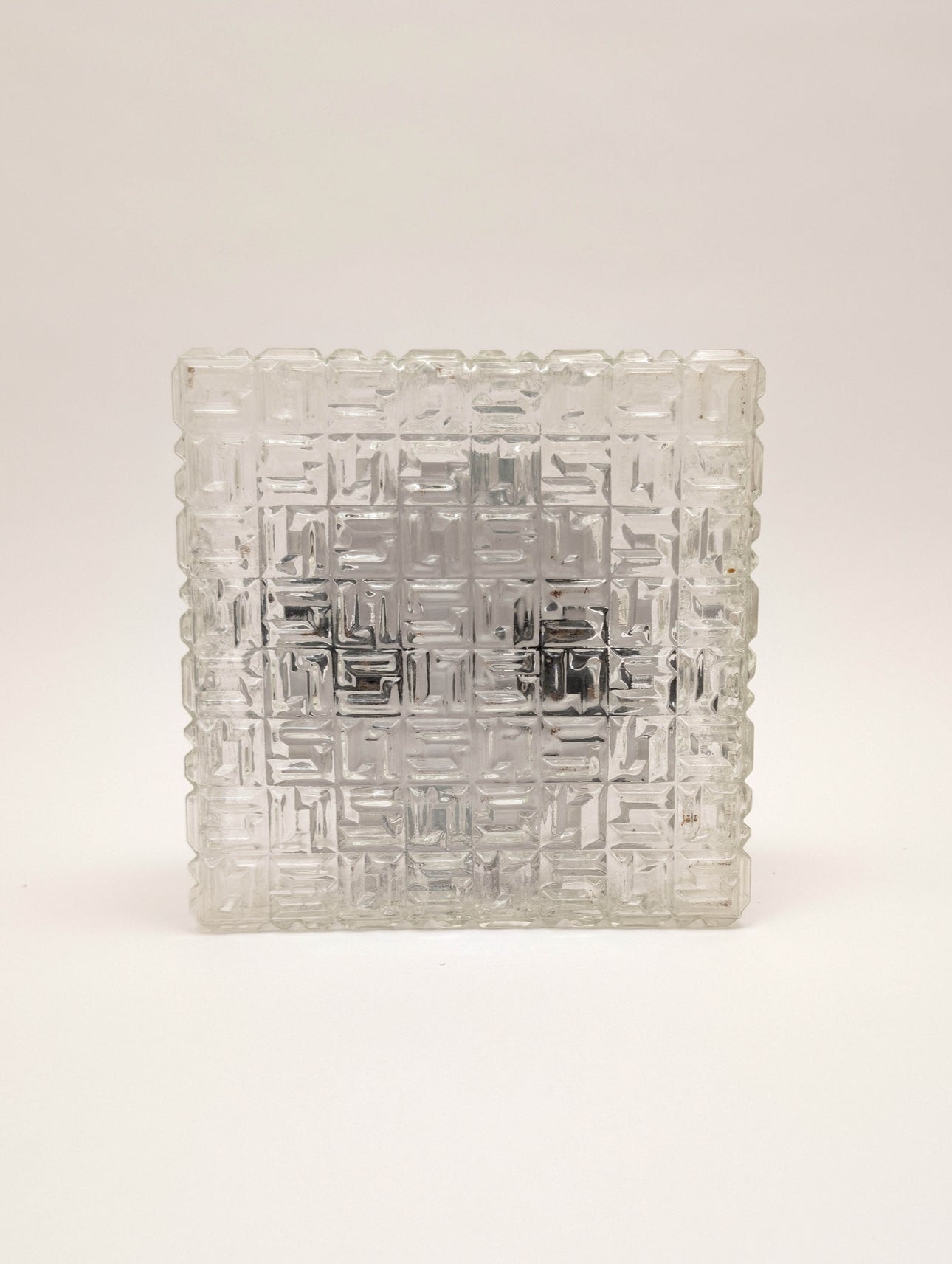 Square Flush Mount by Osvetlovaci Sklo Valaske Mezrici, 1960s