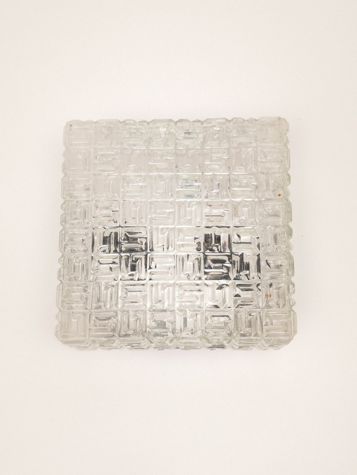 Square Flush Mount by Osvetlovaci Sklo Valaske Mezrici, 1960s