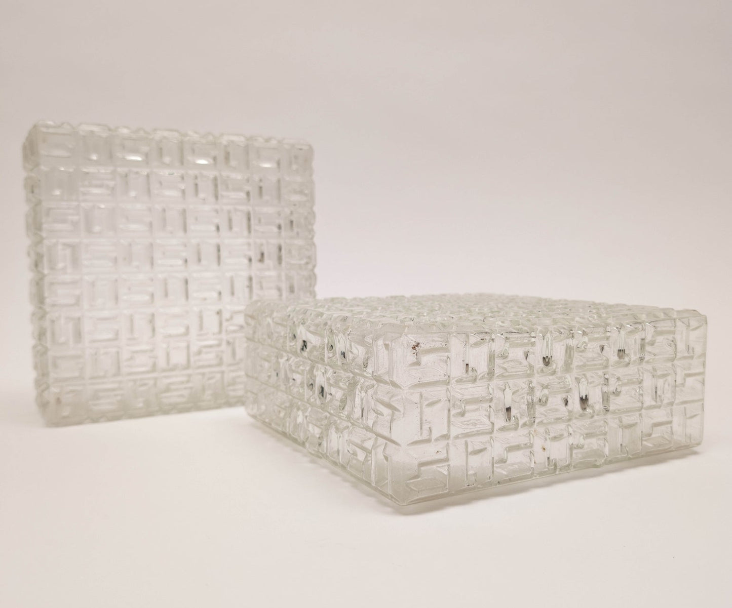 Square Flush Mount by Osvetlovaci Sklo Valaske Mezrici, 1960s