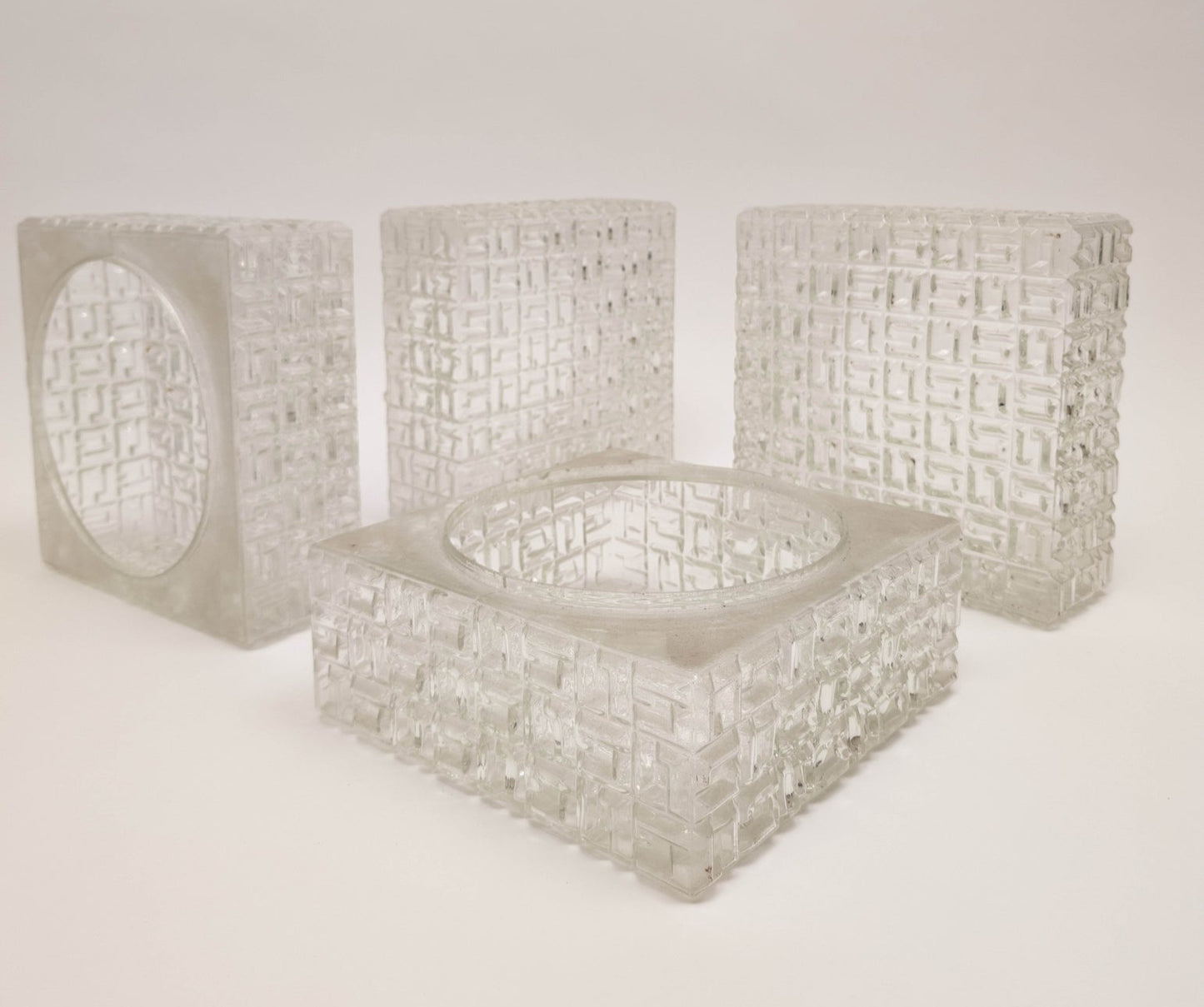 Square Flush Mount by Osvetlovaci Sklo Valaske Mezrici, 1960s