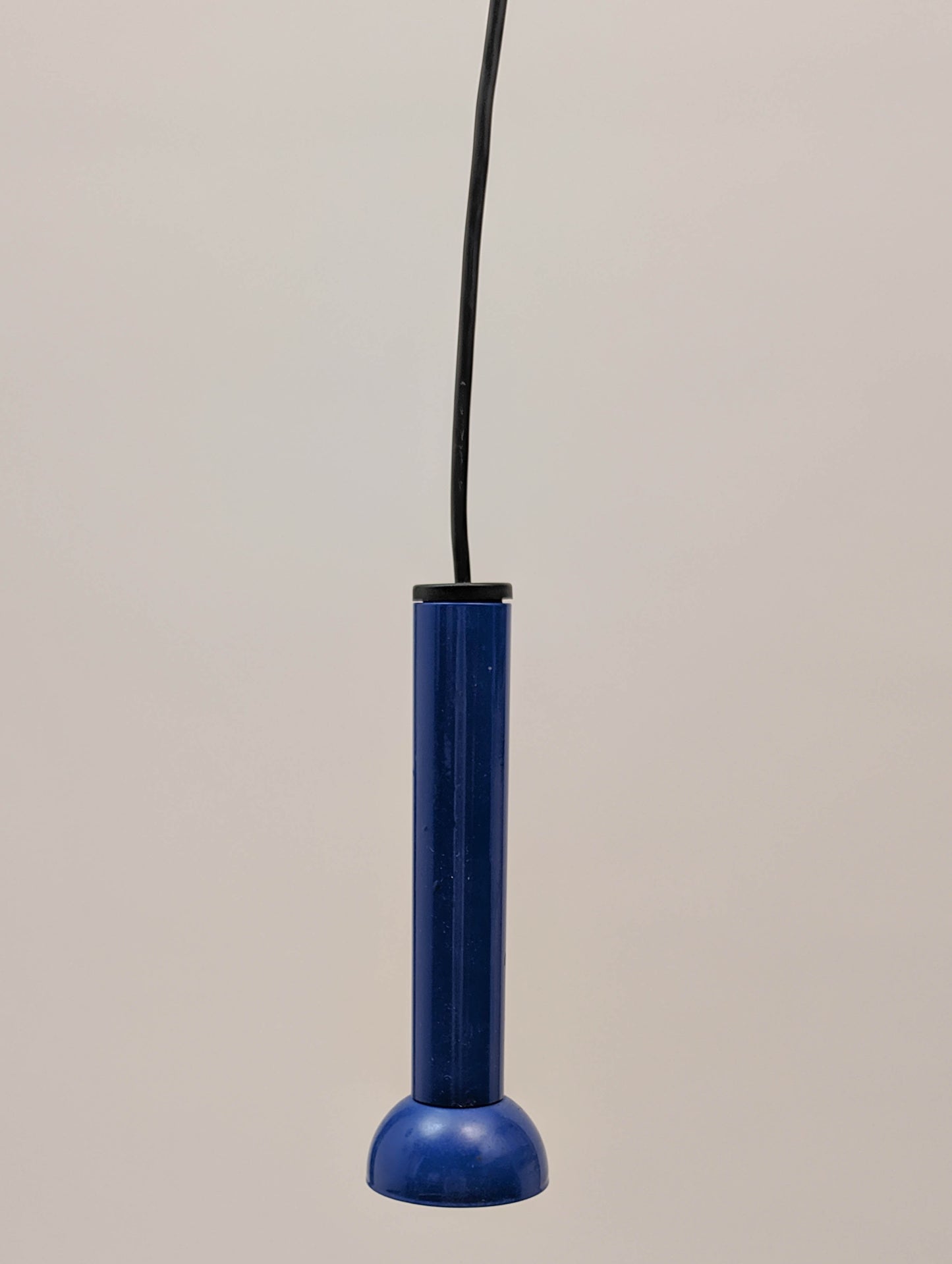 Pair of 1970s Hanging Blue Pendent Lamps by Lyfa