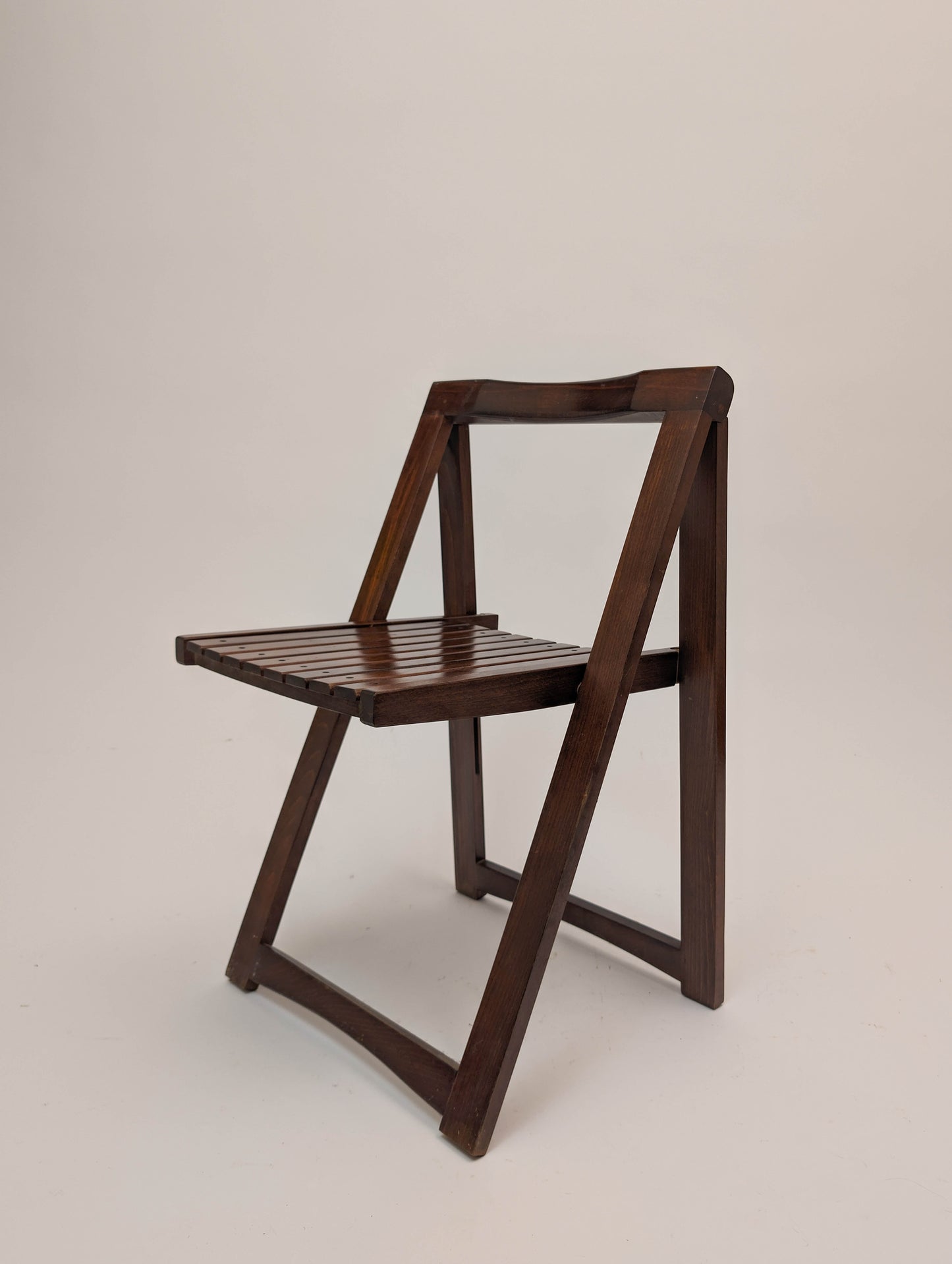 1966 Aldo Jacober Folding Chairs With Slat Seats- Set of 2