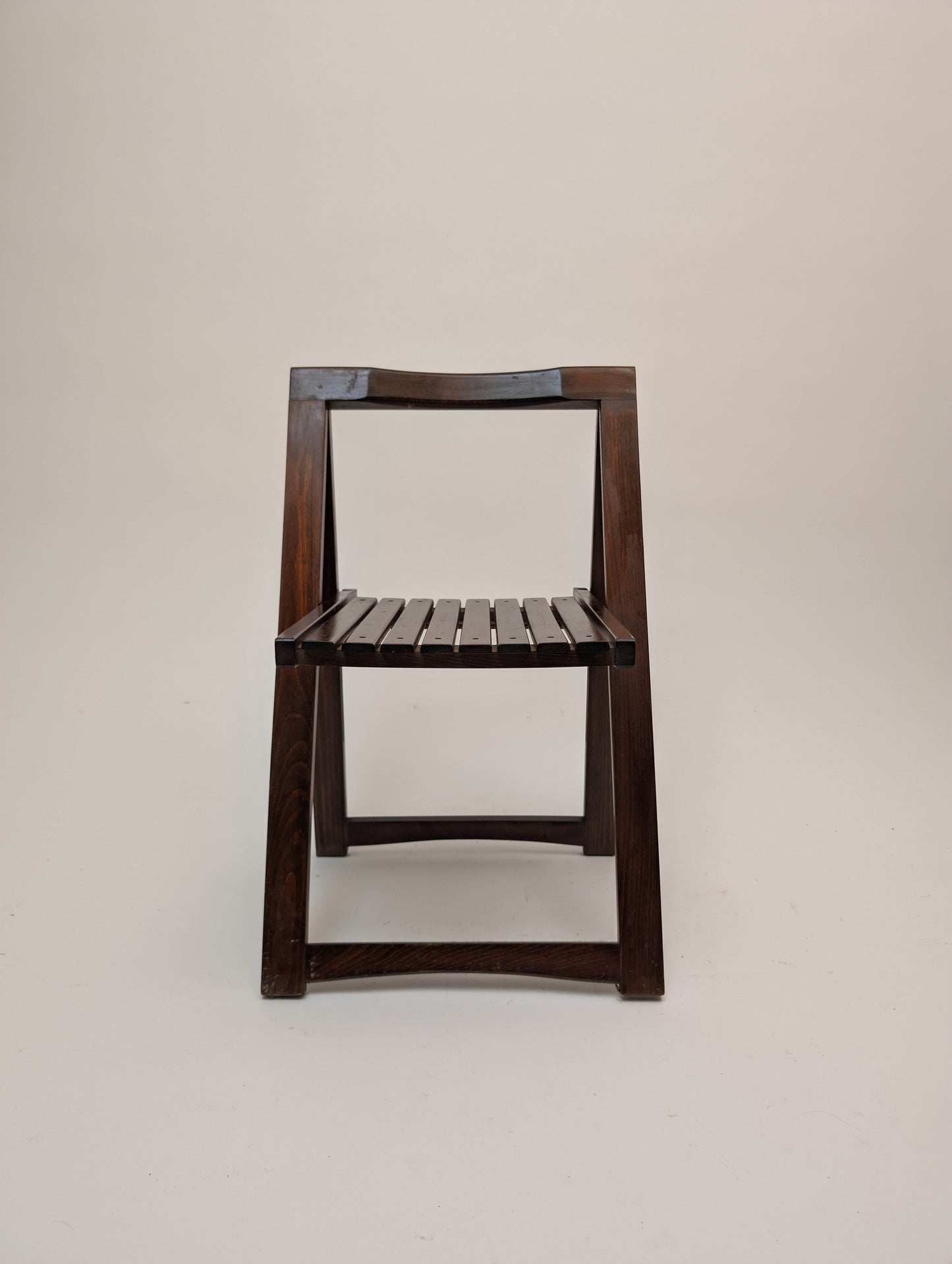 1966 Aldo Jacober Folding Chairs With Slat Seats- Set of 2