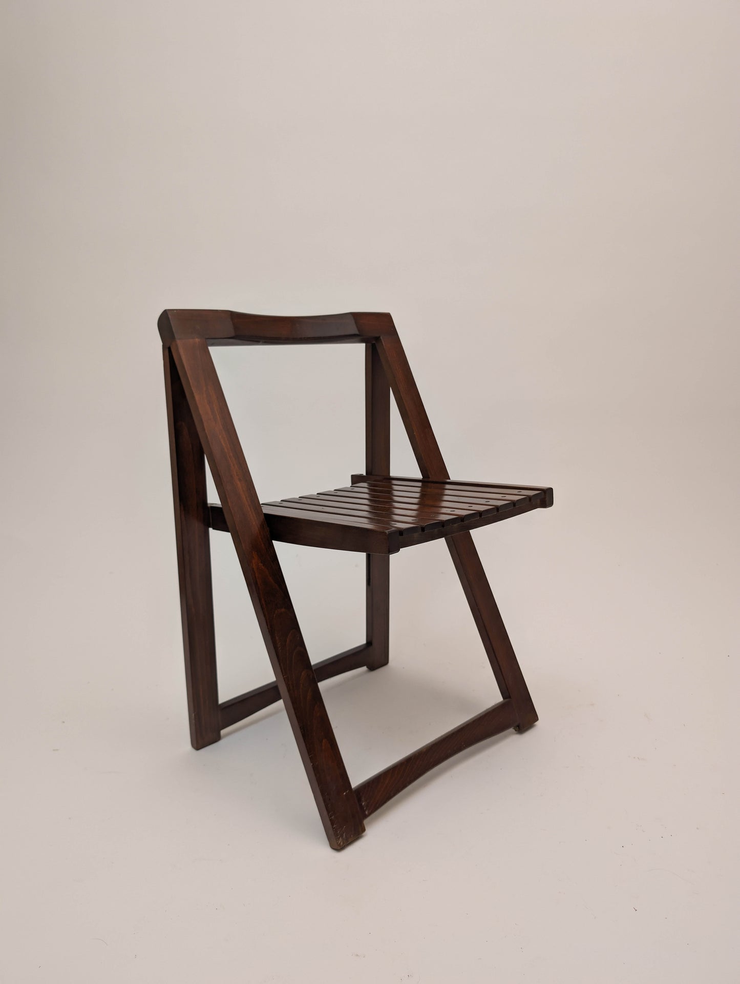 1966 Aldo Jacober Folding Chairs With Slat Seats- Set of 2