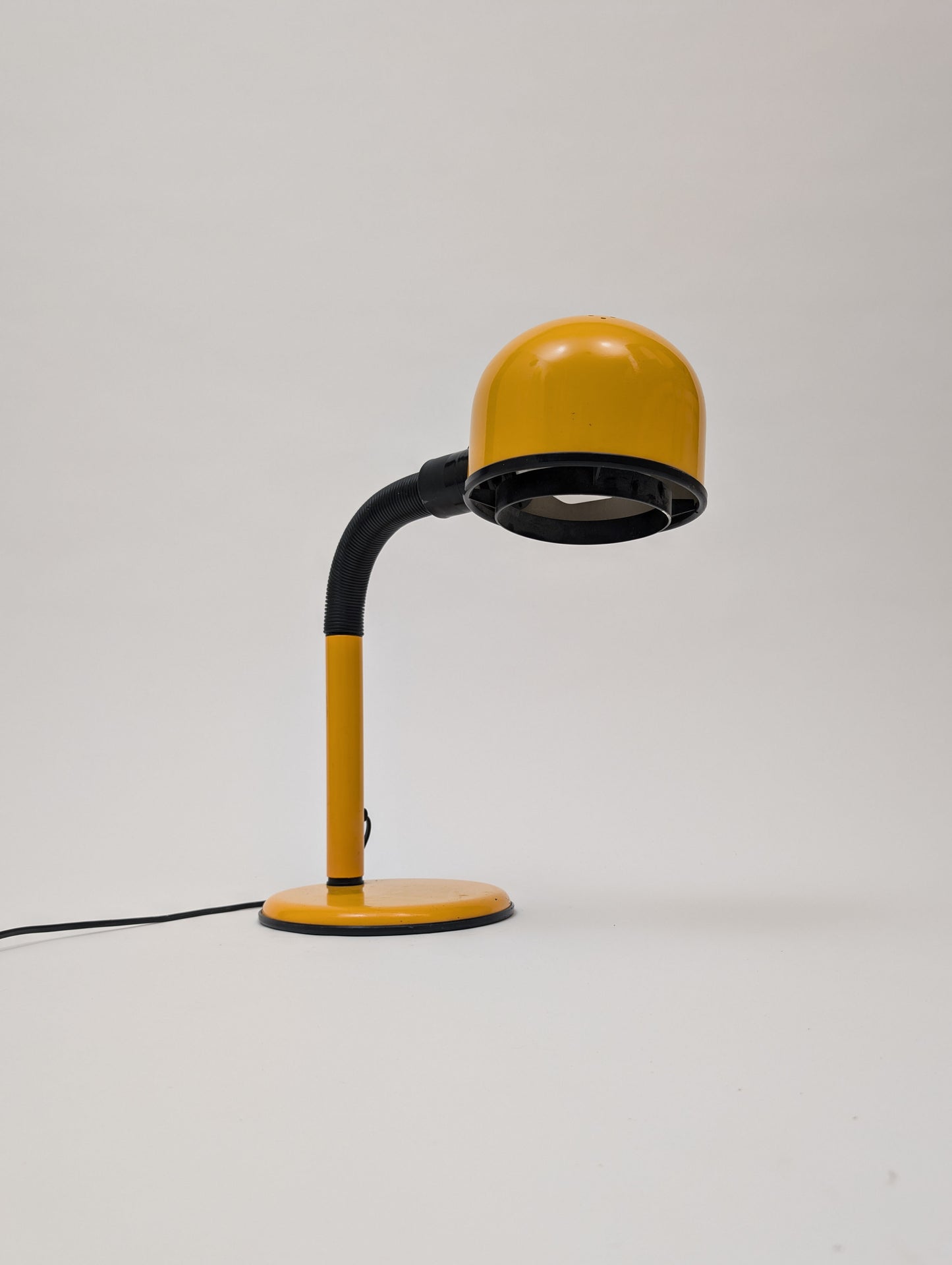 Vintage 1970s Space Age Lamp Bofa/Alda Swedish Space Age Design in Yellow Desk Lamp