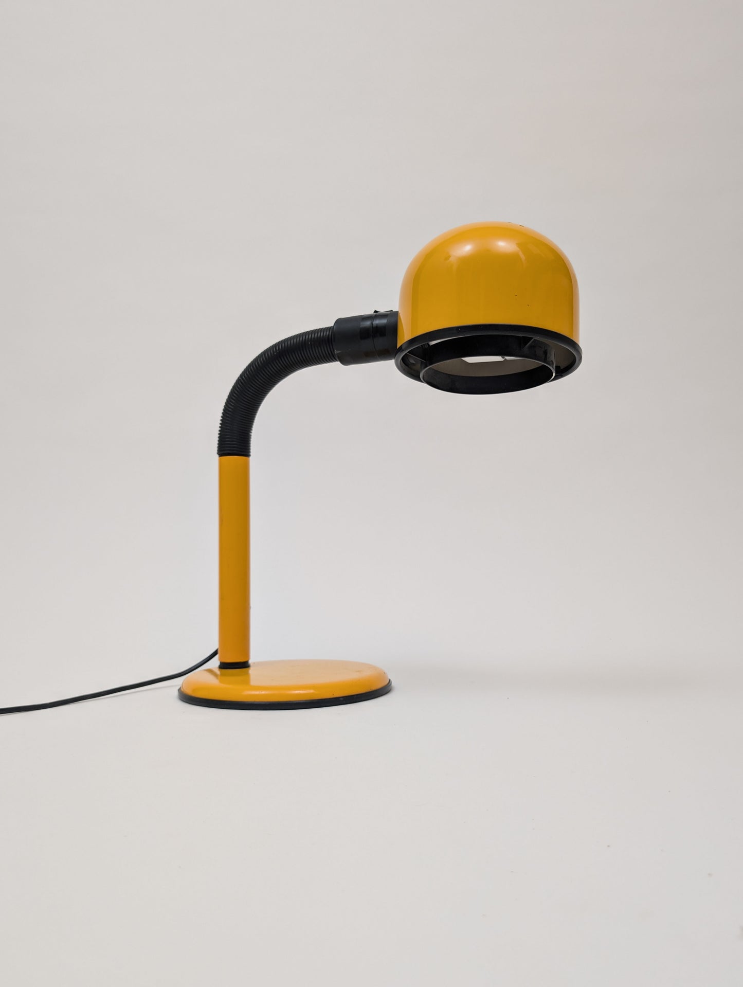 Vintage 1970s Space Age Lamp Bofa/Alda Swedish Space Age Design in Yellow Desk Lamp