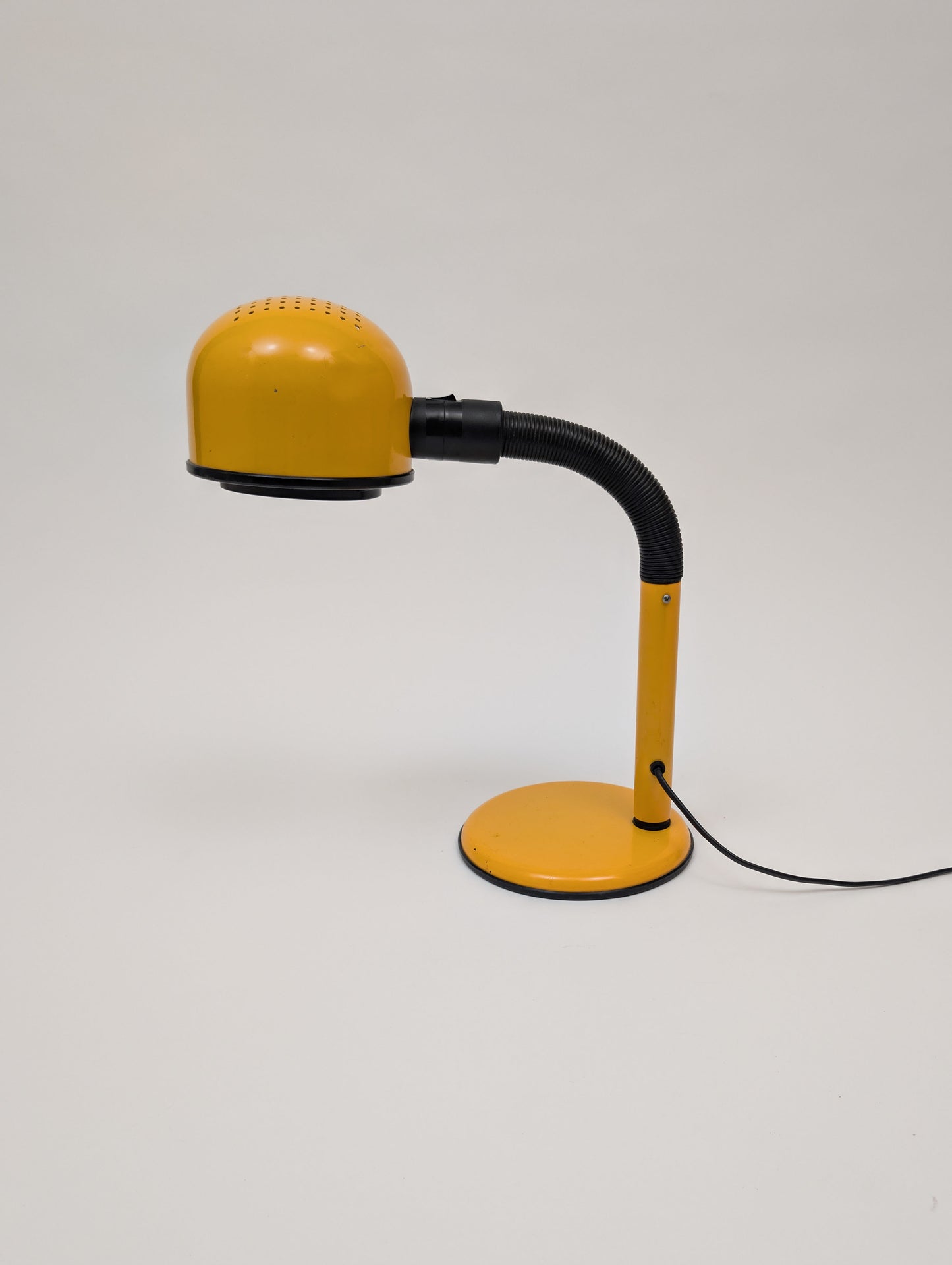 Vintage 1970s Space Age Lamp Bofa/Alda Swedish Space Age Design in Yellow Desk Lamp
