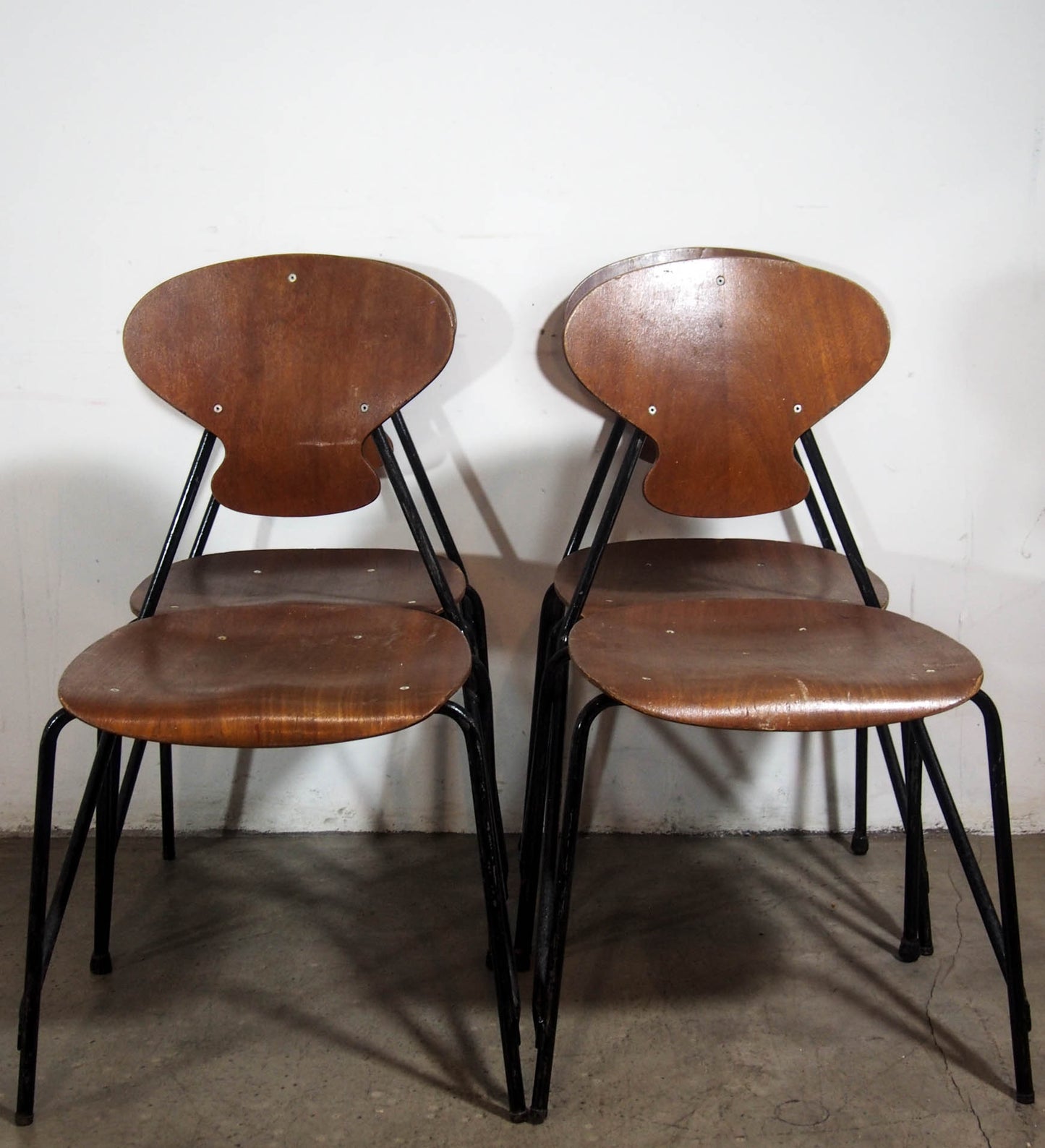 Danbork Danish Stackable Chairs 4 Set