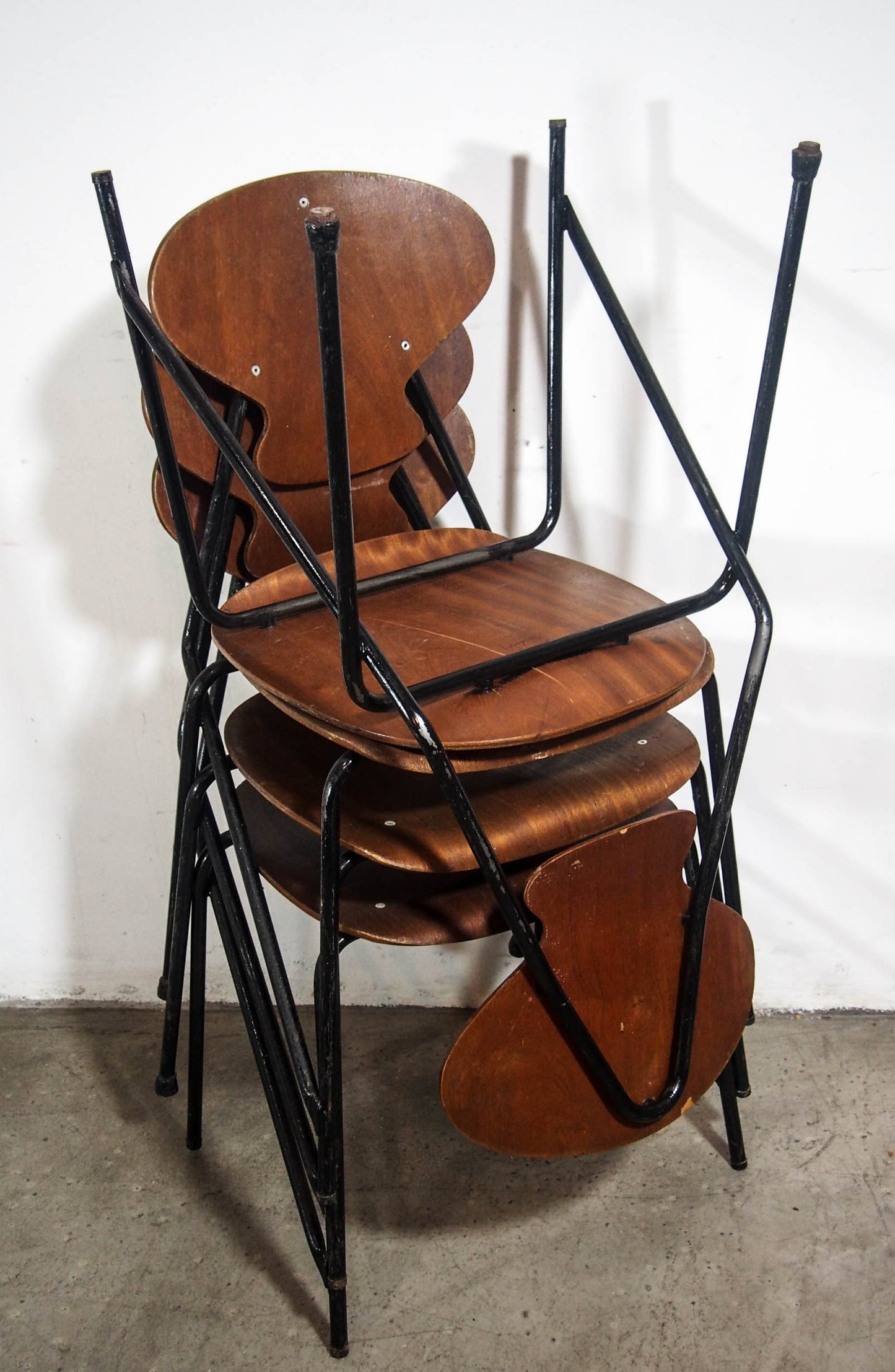 Danbork Danish Stackable Chairs 4 Set