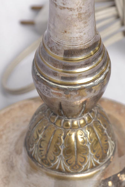 1930s Danish Art Deco Table Lamp in Disco Metal