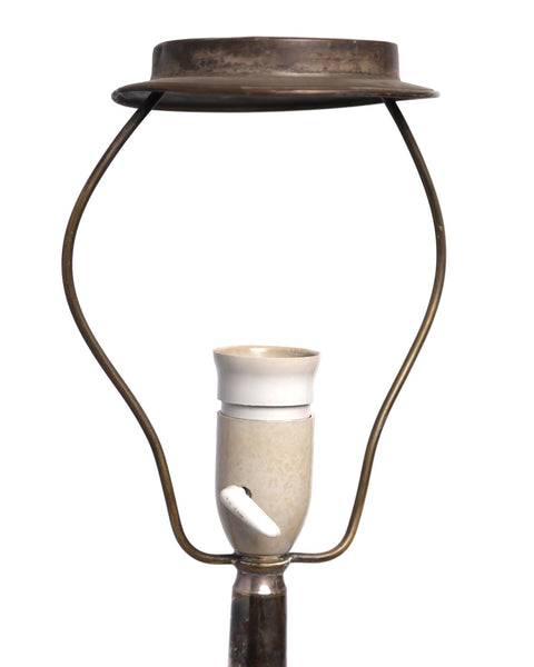 1930s Danish Art Deco Table Lamp in Disco Metal