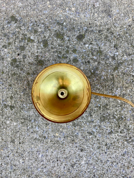 1960s Danish Petite Brass Table Lamp
