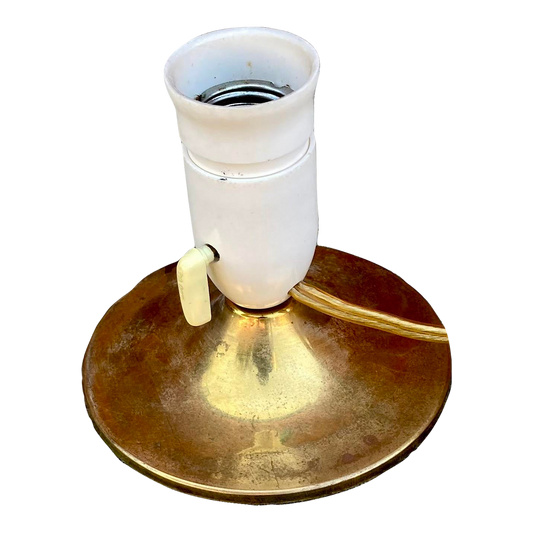 1960s Danish Petite Brass Table Lamp
