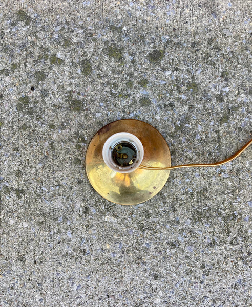 1960s Danish Petite Brass Table Lamp