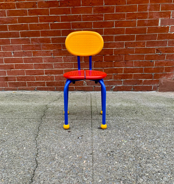 1980s Ikea Memphis Style Puzzle Chairs - Set of 2
