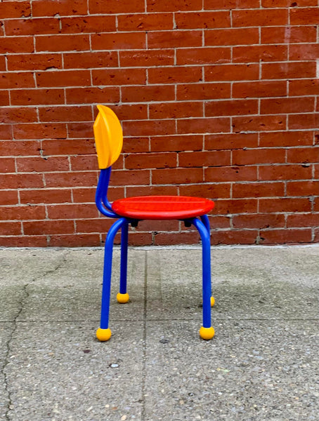 1980s Ikea Memphis Style Puzzle Chairs - Set of 2
