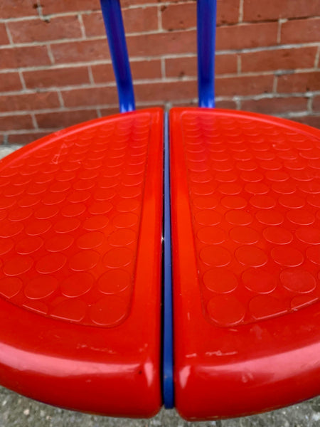 1980s Ikea Memphis Style Puzzle Chairs - Set of 2