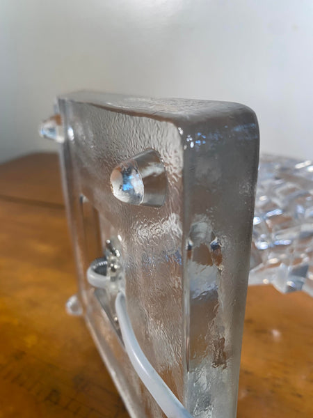 1980s Postmodern Stacked Lucite Table Lamp