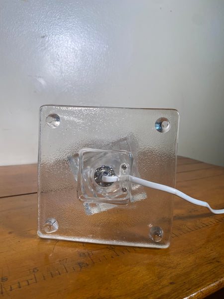 1980s Postmodern Stacked Lucite Table Lamp