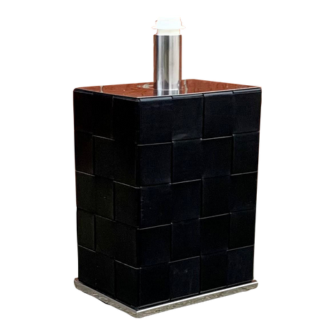 1990s Natuzzi Chrome and Leather Table Lamp‎