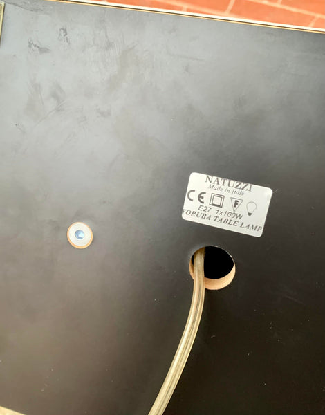 1990s Natuzzi Chrome and Leather Table Lamp‎