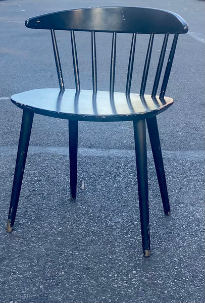 1960s J104 Black Chairs Designed by Jørgen Bækmark- a Pair