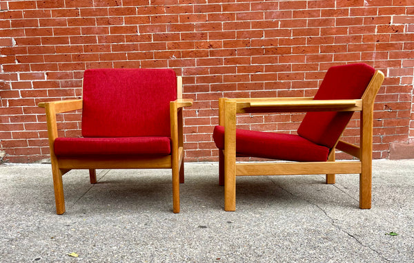 Model 227 Easy Chairs by Borge Mogensen for Fredericia, 1960s, Set of 2