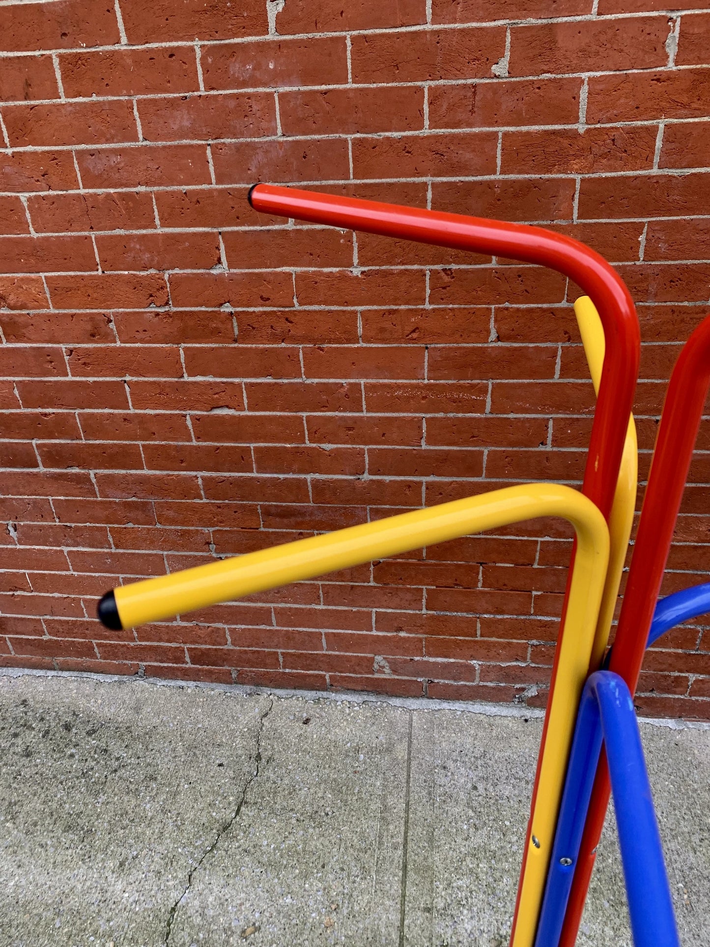 1980s Italian Bent Metal Primary Color Coat Rack