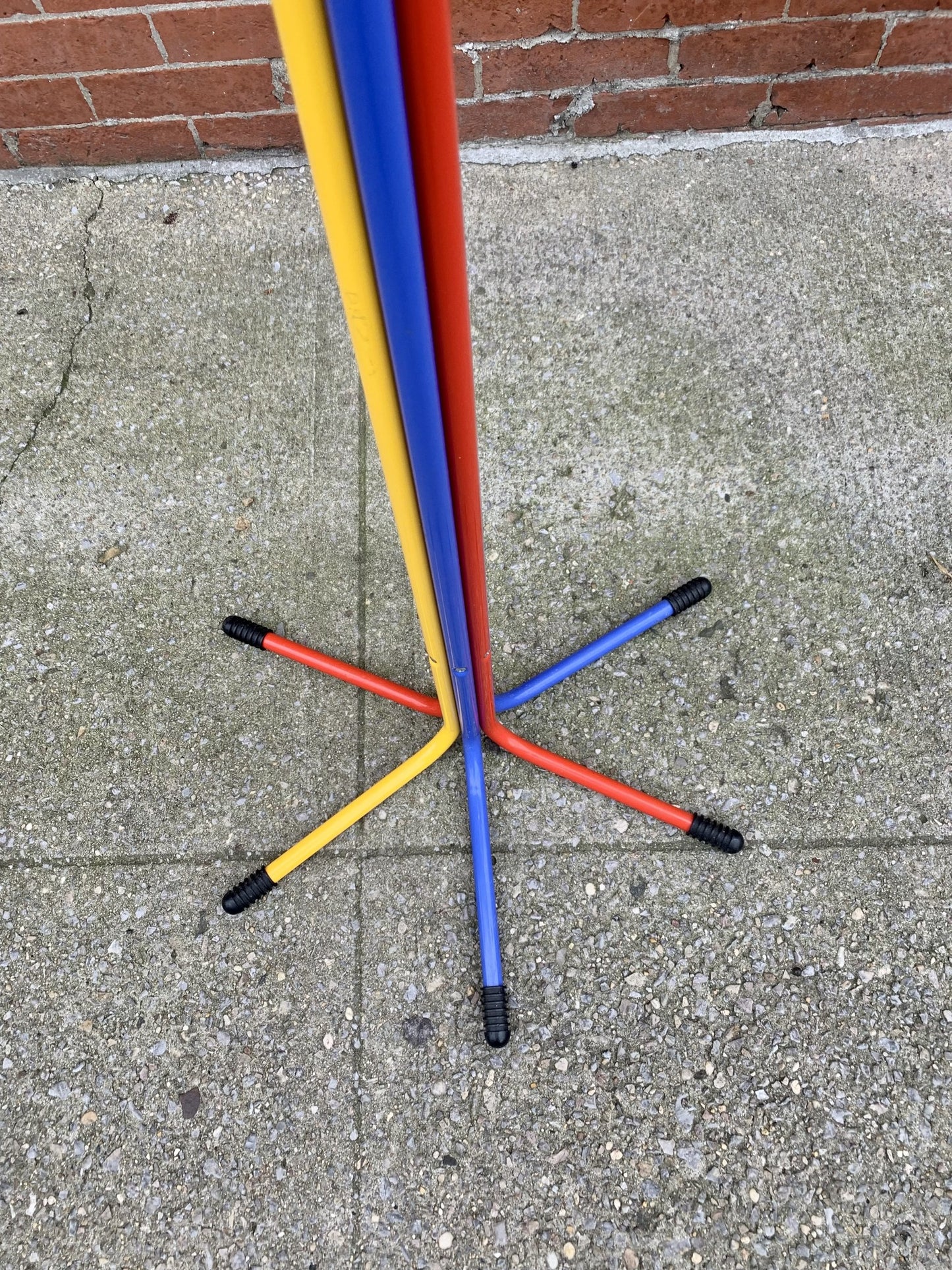 1980s Italian Bent Metal Primary Color Coat Rack