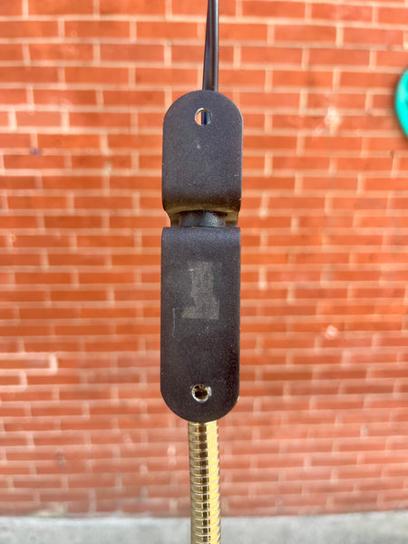 1960s Danish Wall Lamp With Flexible Neck and Green Frosted Glass Shade