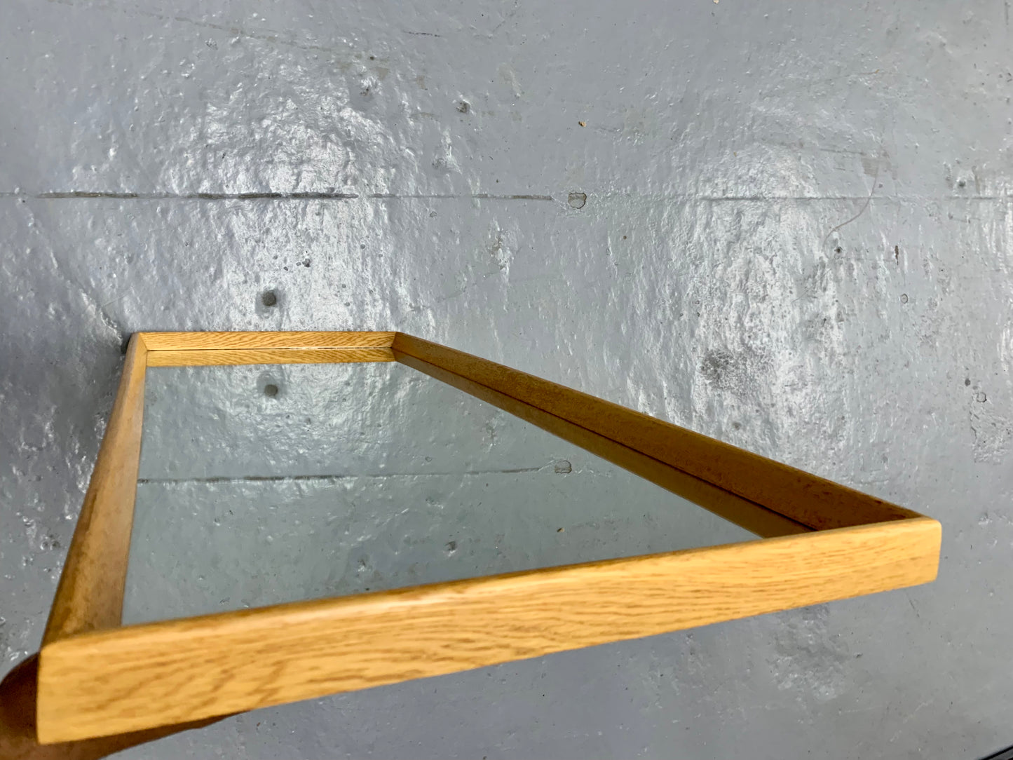 Danish Mid-Century Modern Oak Rectangular Wall Mirror